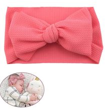 Baby Big Bow Head Wrap Turban Knotted Stretchy Hair Band